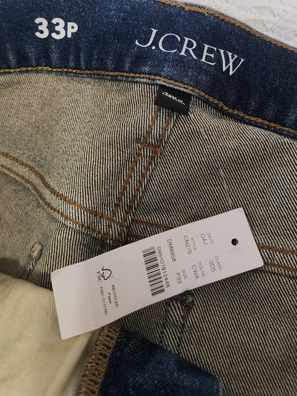 J. Crew Women's Relaxed Dark Blue Washed Jeans